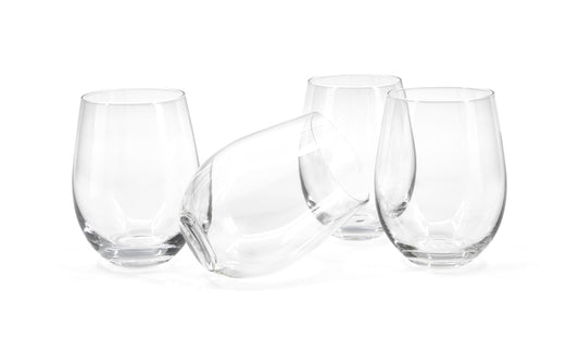 Pfaltzgraff - Wine Glasses, 100% Lead-Free Crystal, Stemless Glasses, Perfect Kitchen Essentials (18.2 fl oz, 4-Pack)