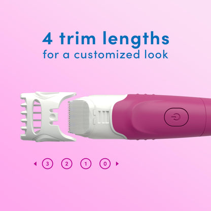 Schick Hydro Silk TrimStyle Hydrating Razor with Bikini Trimmer for Women | 2-in-1 Bikini Razor for Women and Womens Trimmer for Pubic Hair| Includes 1 Waterproof Handle, 1 Refill & 1 AAA Battery