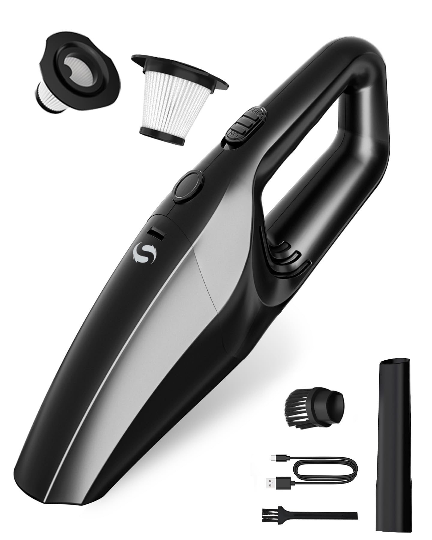 SERVOMASTER Handheld Vacuum Cordless Car Vacuum Cleaner Portable Mini Rechargeable with Powerful Suction and Lightweight Design for Quick Cleaning in Home Car Office and Pet Hair