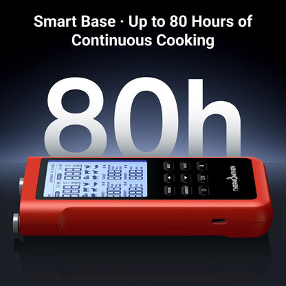 ThermoMaven 3000FT Smart Wireless Meat Thermometer, Sub-1G Long Range, 6 Sensors NIST Certified Accuracy, 2 Thin Probes, Standalone Base with Large LCD for Grill, Smoker, Oven, BBQ