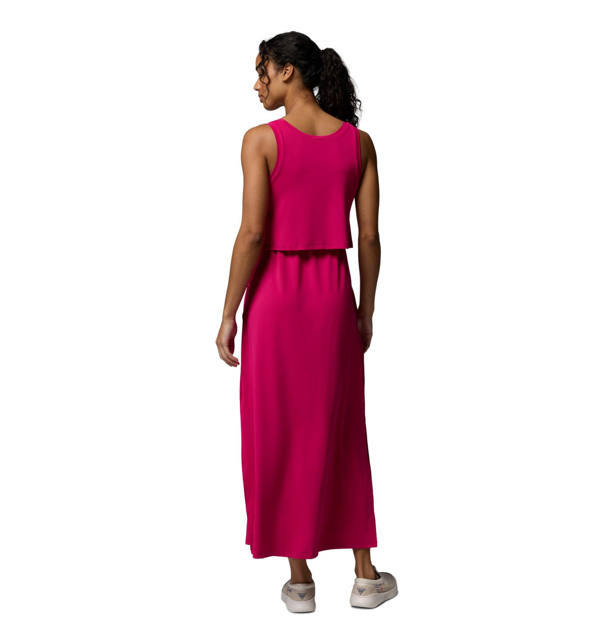 Columbia Womens PFG Freezer Maxi Dress, Guava Pink, X-Large