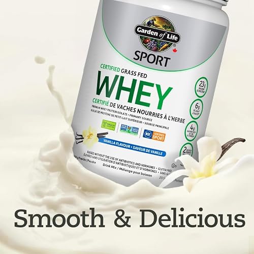 Garden of Life Sport Certified Grass Fed Whey, Vanilla, 640g