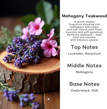 C Classy Car Air Freshener Hanging 2 Pack, Mahogany Teakwood Essential Oil Diffuser for Car, Car Air Freshener Cute, Long Lasting Fragrance, Car Air Fresheners for Women & Men Gift, Made in USA