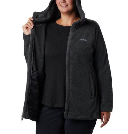 Columbia Women's Benton Springs II Long Hoodie, Charcoal Heather, Large