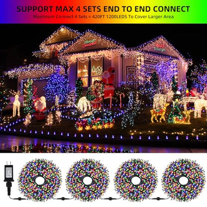 MZD8391 105FT 300LED Christmas Light Outdoor Indoor,Christmas Tree Light