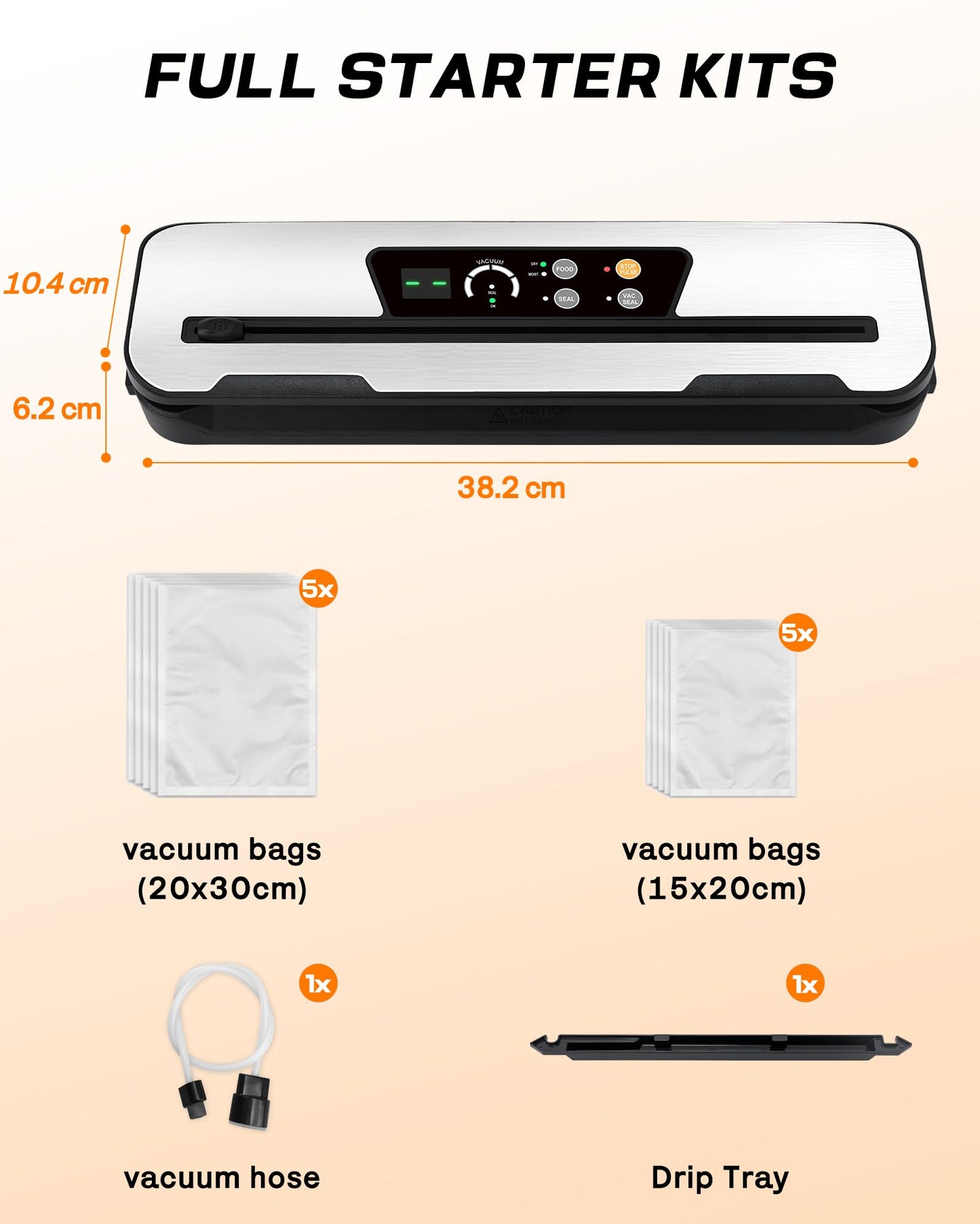 Vacuum Sealer Machine, NEXT-SHINE 80kPa Powerfu Food Sealer with Digital