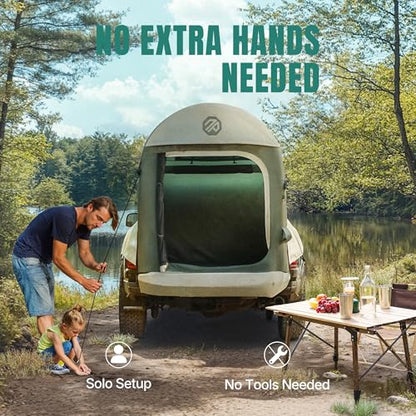 Niphean Truck Bed Tent Inflatable Camping Tent 5.5ft-8ft for 2+1 People