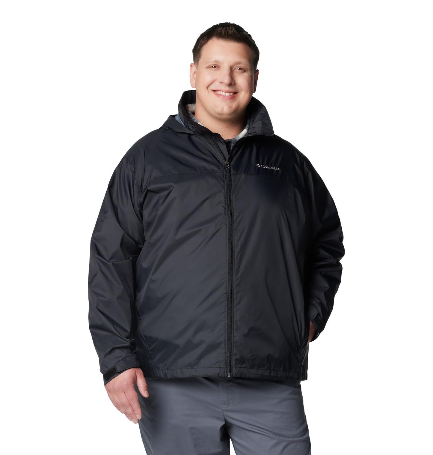 Columbia Men's Glennaker Lake II Rain Jacket, Black, Large