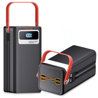 PGYOB Portable Power Station, 99.9Wh Outdoor Generator with Built in Cable, Portable Power Bank Backup Battery for Phone Charge, Travel, Home use, Camping, RV Trip