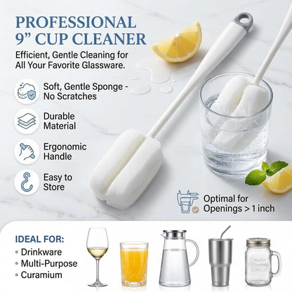 ALINK 11-Pack Bottle Cleaning Brush Set - Long Handle Bottle Cleaner for Washing Narrow Wine/Beer Bottles, Thermos, HydroFlask Tumbler, Sports Water Bottles, Kettle/Lid Brush, Straw Brush Black