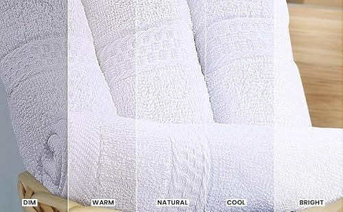 Utopia Towels 8 Piece Majestic Plush Luxury Towel Set, Cotton, White