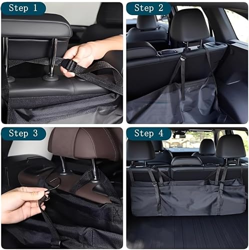 Car Trunk Organizer, Detachable Car Backseat Organizer, Portable Car Interior Accessories, Wear-Resistant Oxford Fabric Hanging Organizer for SUV, Van, Jeep