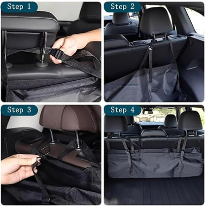 Car Trunk Organizer, Detachable Car Backseat Organizer, Portable Car Interior Accessories, Wear-Resistant Oxford Fabric Hanging Organizer for SUV, Van, Jeep