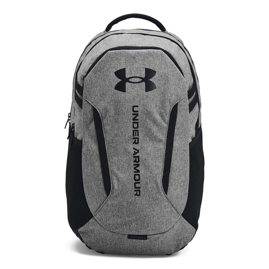 Under Armour Unisex-Adult Hustle 6.0 Backpack , (026) Castlerock Full Heather / Black / Black , One Size Fits Most