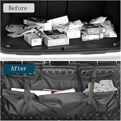 Car Trunk Organizer, Detachable Car Backseat Organizer, Portable Car Interior Accessories, Wear-Resistant Oxford Fabric Hanging Organizer for SUV, Van, Jeep