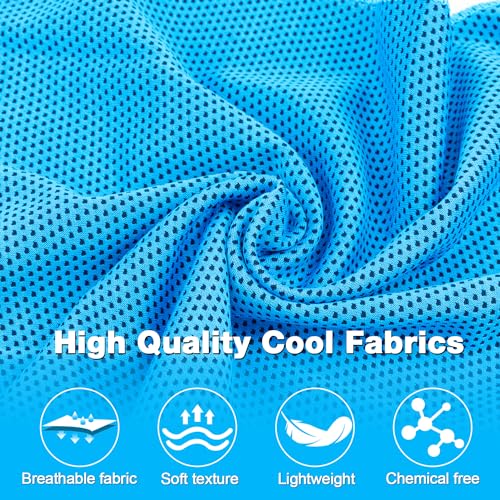 MENOLY 10 Pack Cooling Towel Workout Towel Ice Towel for Neck, Microfiber Towel Soft Breathable Chilly Towel for Sports, Gym, Yoga, Camping, Running, Fitness, Workout & More Activities(32 inches x 12 inches)