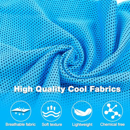 MENOLY 10 Pack Cooling Towel Workout Towel Ice Towel for Neck, Microfiber Towel Soft Breathable Chilly Towel for Sports, Gym, Yoga, Camping, Running, Fitness, Workout & More Activities(32 inches x 12 inches)