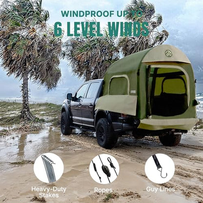Niphean Truck Bed Tent Inflatable Camping Tent 5.5ft-8ft for 2+1 People