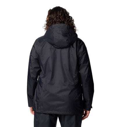 Columbia Womens Arcadia II Waterproof Rain Jacket, Black, 1X