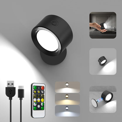 Racokky LED Wall Mounted Lights with Remote, Rechargeable Wall Sconces