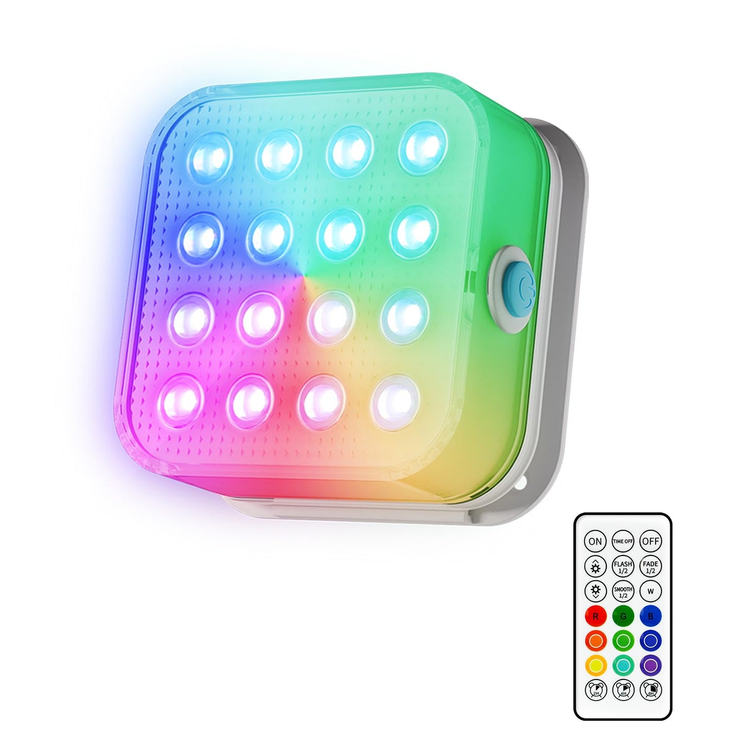 Rechargeable Submersible Pool Lights - Waterproof LED Pool Lights for Above Ground & Inground Pools, 16 Color Changing Underwater Lights with RF Remote, Magnetic Pond Lights for Hot Tub(1, WhiteA)