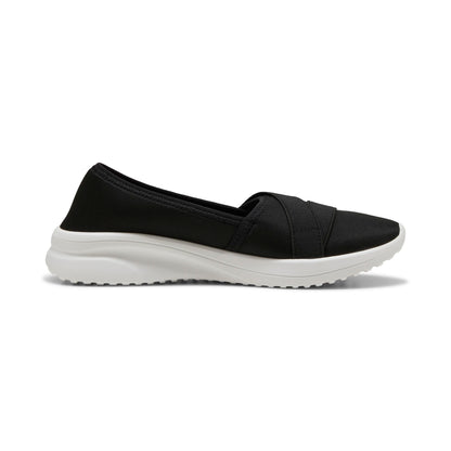 Puma Women's Adelina 2 Sneaker Ballet Flat, Black/White, 9