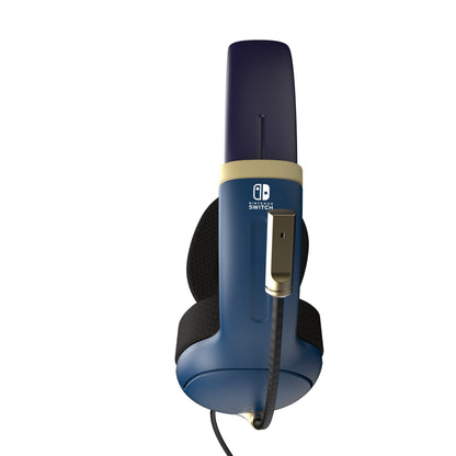 PDP Gaming AIRLITE Stereo Headset with Mic for Nintendo Switch/Switch Lite/OLED - Noise Cancelling Microphone, Lightweight, Soft Comfort On Ear Headphones, 3.5mm Jack -Hyrule Blue