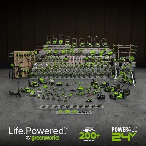 Greenworks 48V (24V x 2) 17" Cordless (Push) Lawn Mower (200+ Compatible Tools), (2) 4.0Ah Batteries and Dual Port Rapid Charger Included