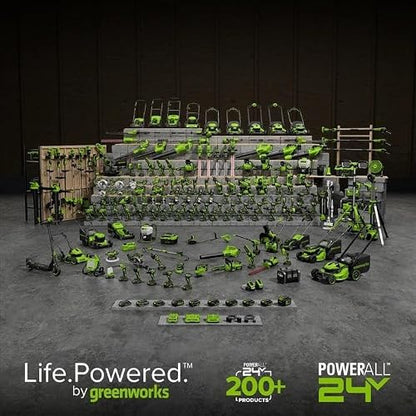 Greenworks 48V (24V x 2) 17" Cordless (Push) Lawn Mower (200+ Compatible Tools), (2) 4.0Ah Batteries and Dual Port Rapid Charger Included