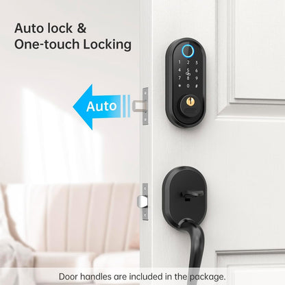 Front Door Lock and Handle Set, Firstriver Keyless Entry Door Lock