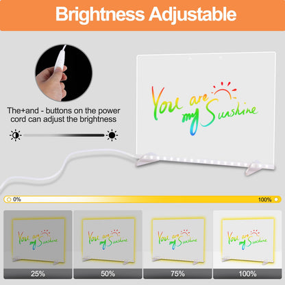 16" LED Drawing Board for Kids Birthday Gifts for Girls, Black/Yellow