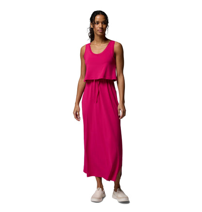 Columbia Womens PFG Freezer Maxi Dress, Guava Pink, X-Large