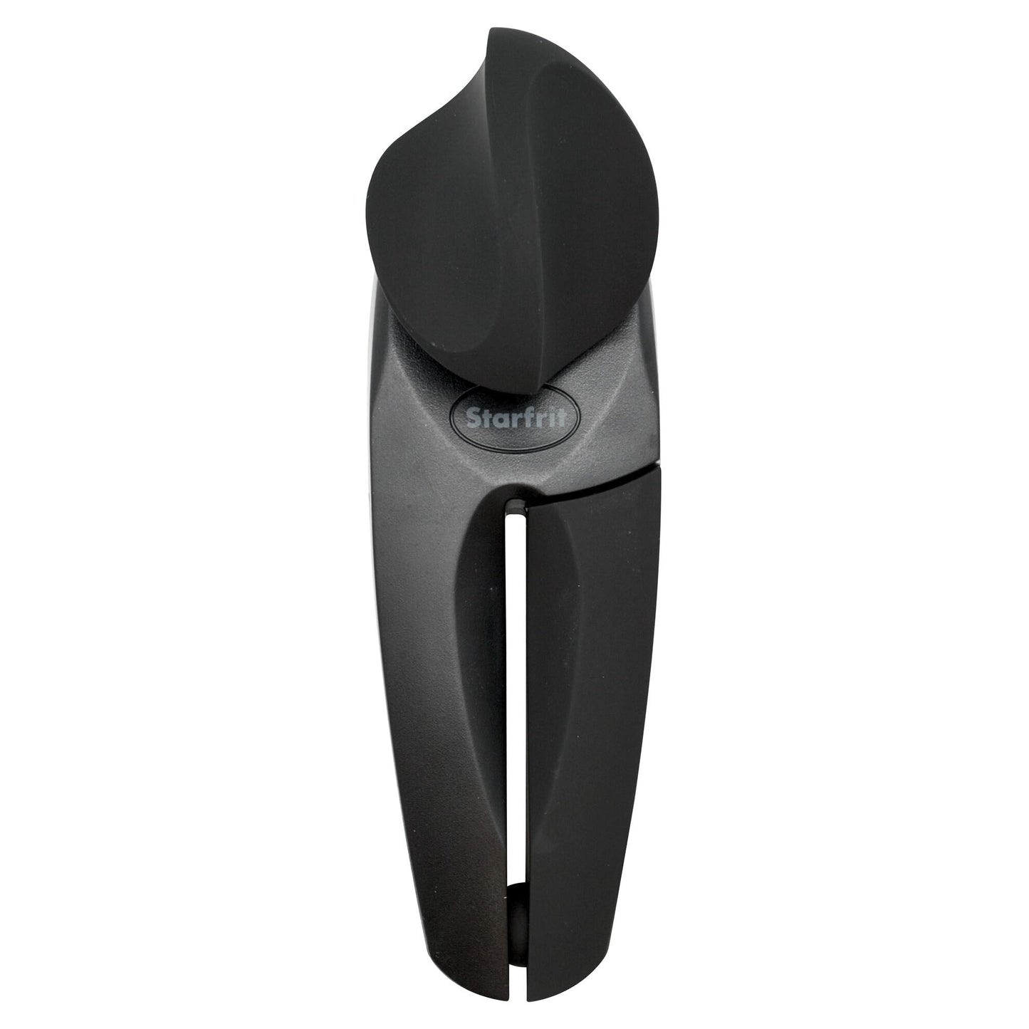 Starfrit MightiCan Can Opener, Safe Smooth-Cut Design, Holds Lid and Leaves No Sharp Edges, Comfort Grip Handle, Heavy-Duty Non-Slip Knob, 3-Year Warranty, Black