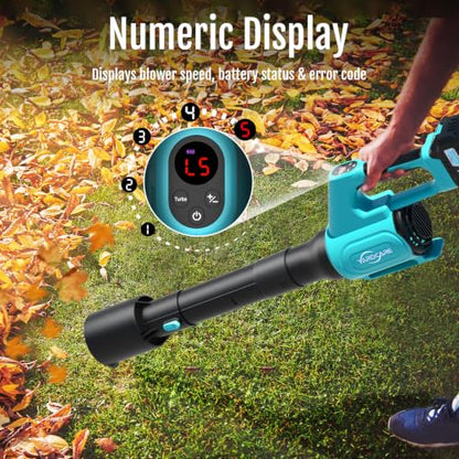 YARDCARE 2026 NEW Electric Cordless Leaf Blower with 4.0AH Battery and Charger, 460CFM/120 MPH Leaf Blower, 5-Speed + Turbo Mode, Battery Powered Blowers for Lawn Care, Patio Cleaning