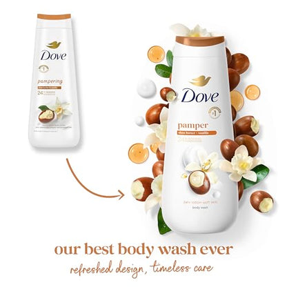 Dove Purely Pampering Body Wash, Shea Butter and Warm Vanilla, 20 oz