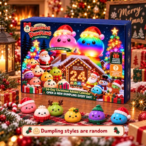 Christmas Dumpling Advent Calendar, 12 or 24 Day Holiday Countdown Decor | 1k+ Sales this month: Christmas dumpling advent calendar with festive designs, daily surprises, and holiday display charm