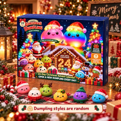 Christmas Dumpling Advent Calendar, 12 or 24 Day Holiday Countdown Decor | 1k+ Sales this month: Christmas dumpling advent calendar with festive designs, daily surprises, and holiday display charm