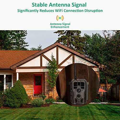 GardePro E8 WiFi Bluetooth Trail Camera, Stable WiFi with External Antenna