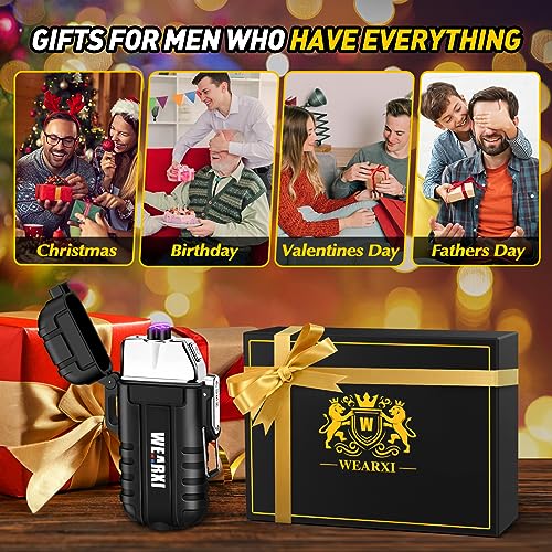 WEARXI Gifts for Men Electric Lighter, Stocking Stuffers for Men Adults