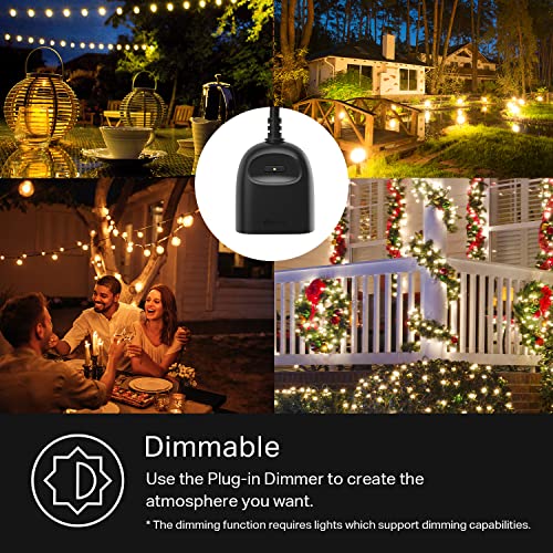 Kasa Smart Outdoor Dimmer Plug KP405, IP64 Waterproof, Black