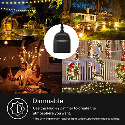 Kasa Smart Outdoor Dimmer Plug KP405, IP64 Waterproof, Black
