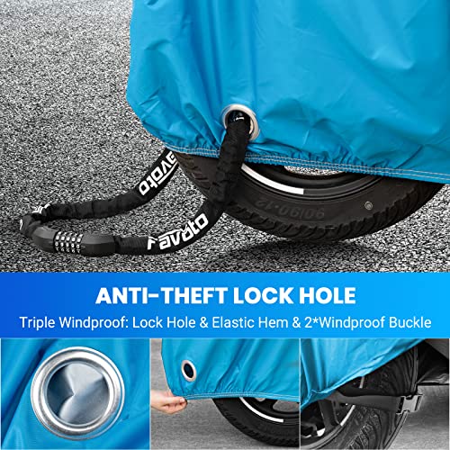 Favoto Motorcycle Cover Waterproof Outdoor Storage Oxford Fabric