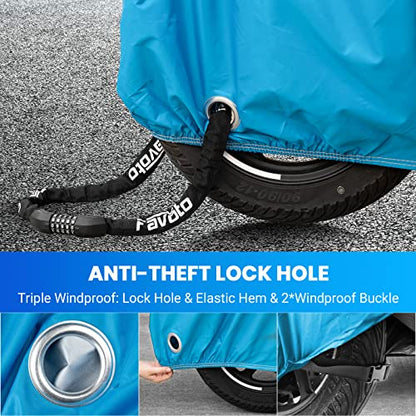 Favoto Motorcycle Cover Waterproof Outdoor Storage Oxford Fabric