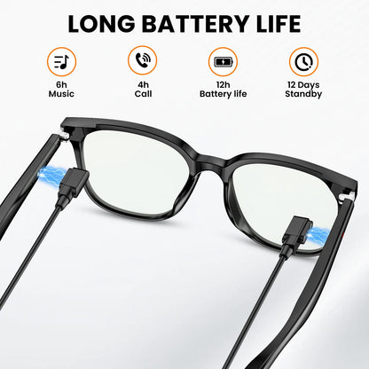 2026 Smart Glasses for Men & Women, 32g Ultra-Light, HD Calling, AI Translation/Music/Voice Control, Bluetooth Sunglasses with Photochromic Lens for Daily Use, Travel(Black)