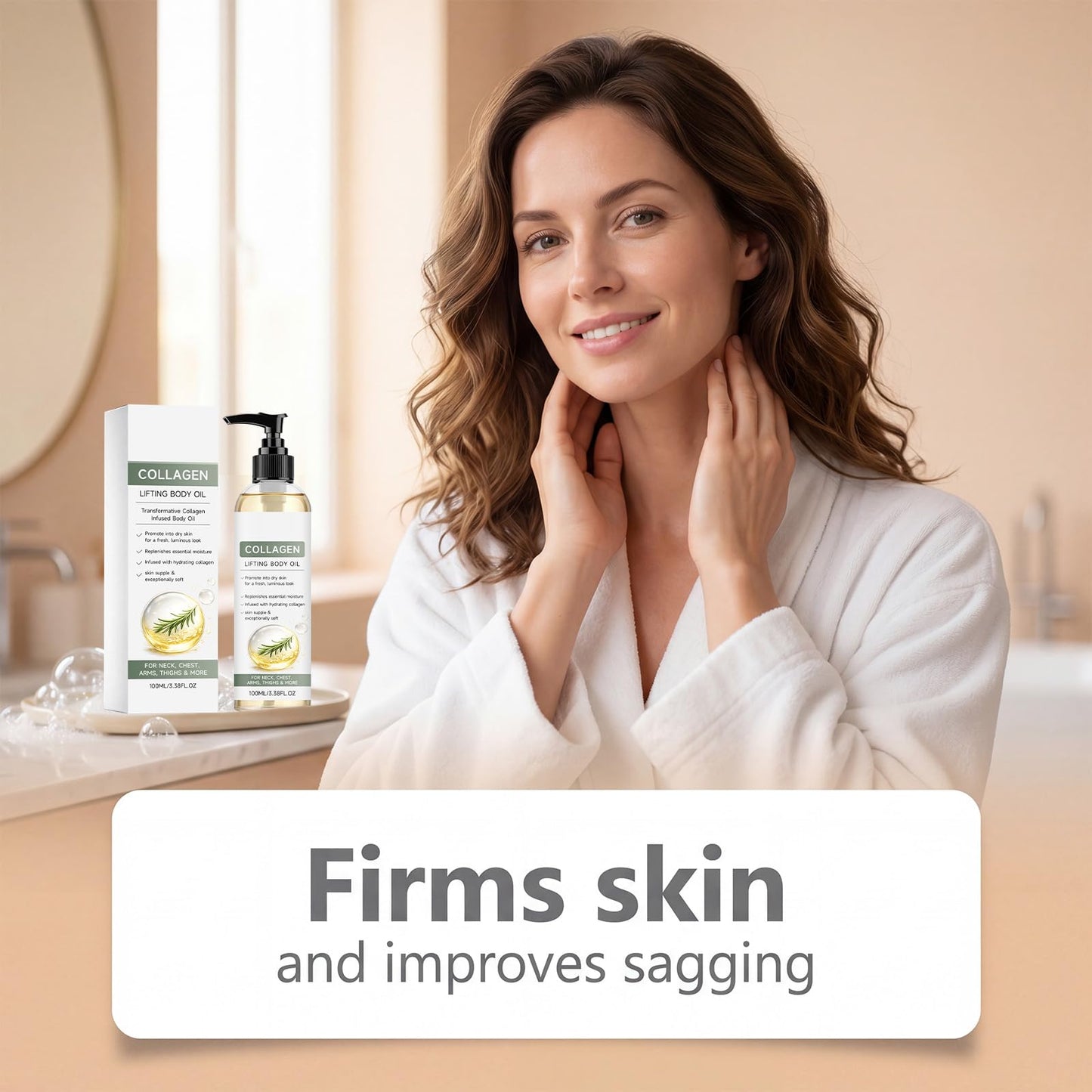 Collagen Lifting Body Oil for Crepey Skin, 100 mL