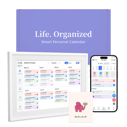 Telonixium 10.1’’ Smart Digital Calendar Planner - Interactive Touch Screen, HD Display, Wall Mountable Family Organizer with Chore Chart, To-Do Lists & App Sync for Home & Office