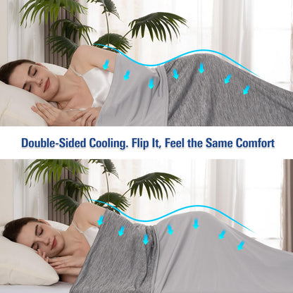 Cooling Blanket Queen Size, Lightweight & Breathable Summer Blanket for Hot Sleepers & Night Sweats, Double-Sided Cooling Design (Q-Max > 0.5), Soft Cooling Blanket for Bed, 79" x 86"