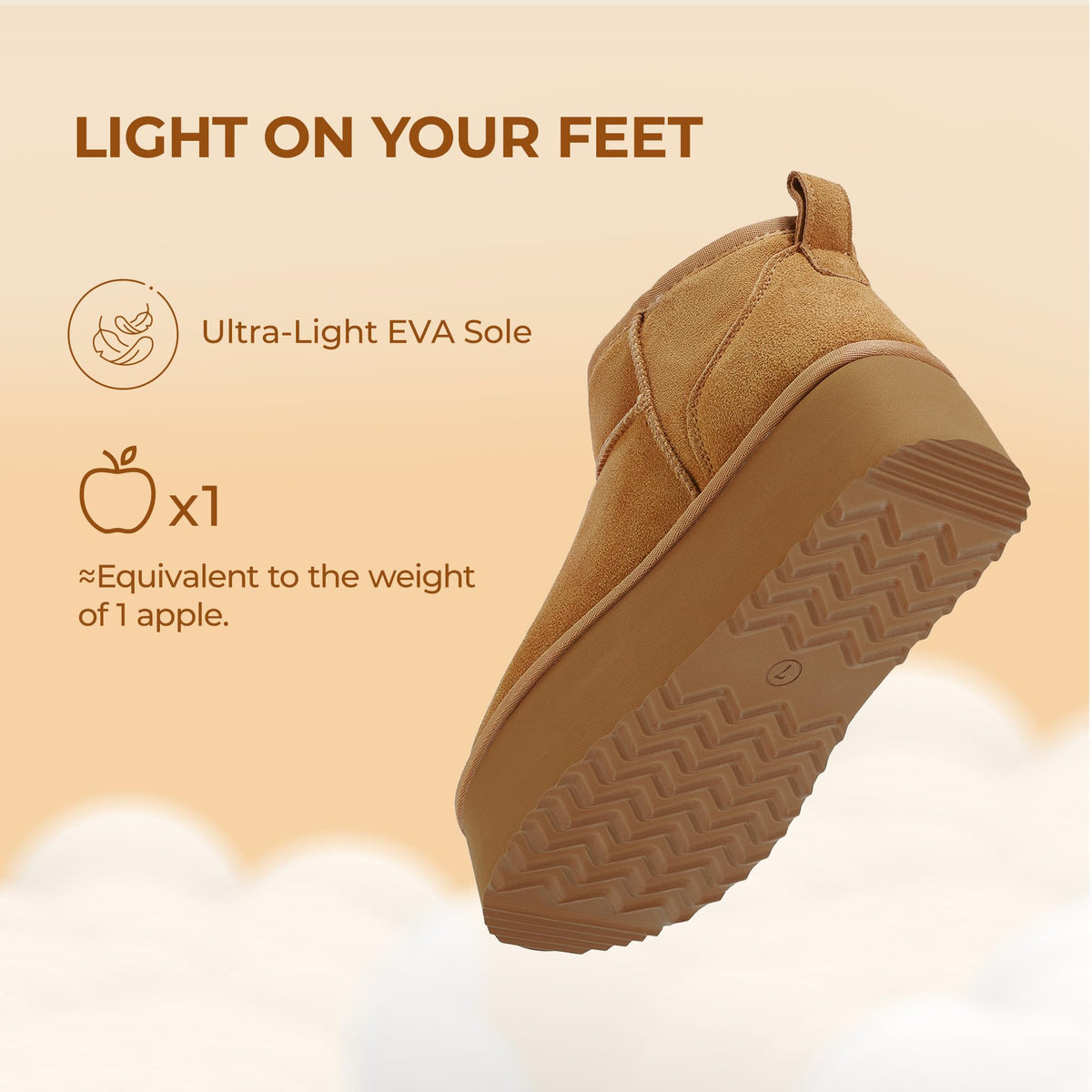 DREAM PAIRS Women's Platform Mini Winter Snow Boots,Chestnut,7