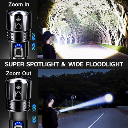 AKNEAR Rechargeable LED Flashlight 99000 High Lumens Super Bright (1 Pack)