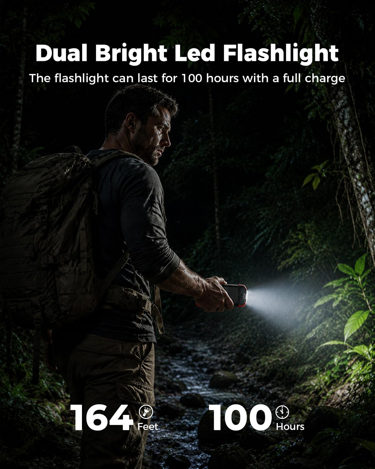 BLAVOR Solar Power Bank 10,000mAh, Wireless Portable Charger, 20W Fast Charging External Battery Pack with USB C for Cell Phones, Solar Panel Charger with Flashlight and Compass for Camping Outdoor